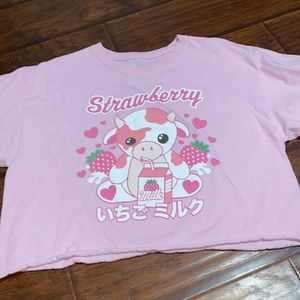 Strawberry Milk Cow Shirt